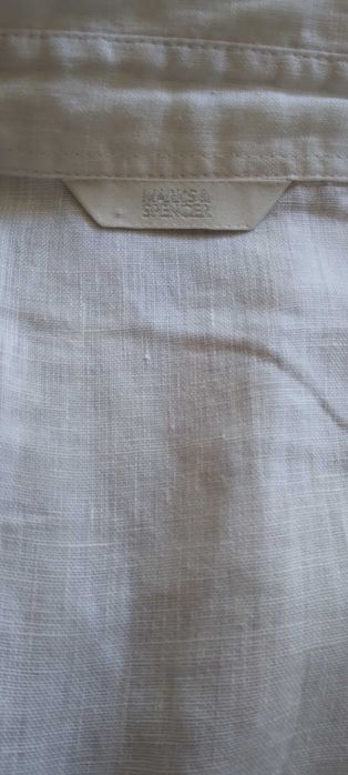 Biała, lniana bluzka Marks&Spencer