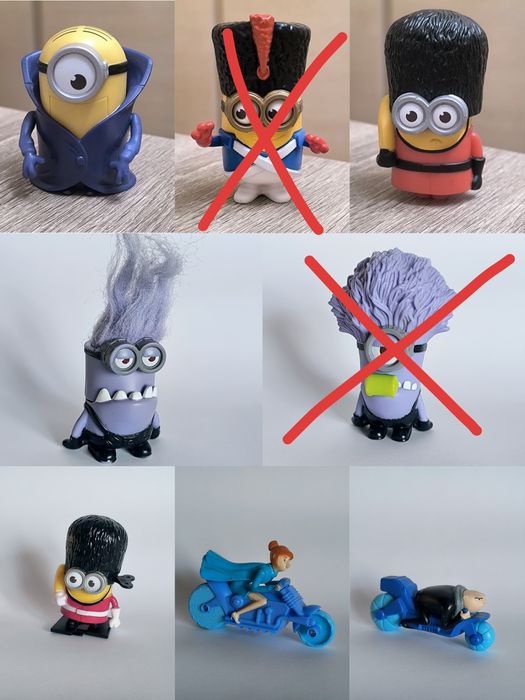Фігурки іграшки міньони minions McDonald's