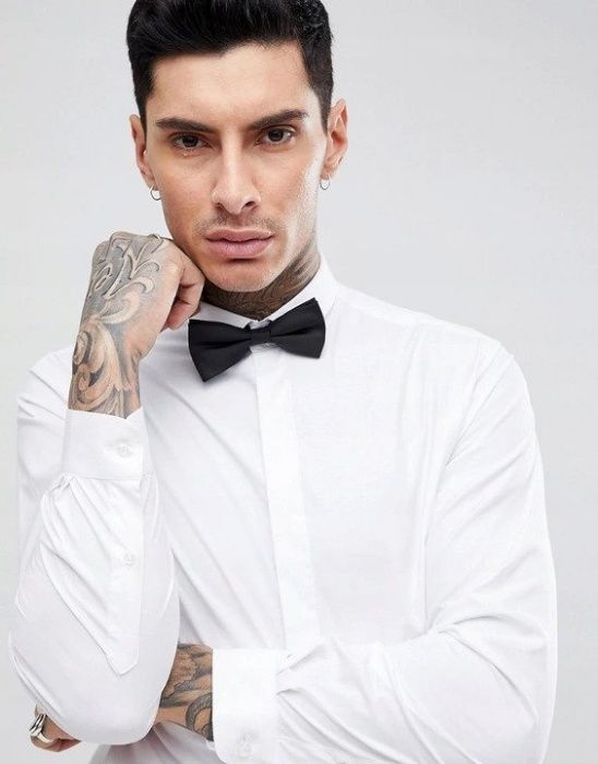 NOWA , czarna muszka - HEART&DAGGER