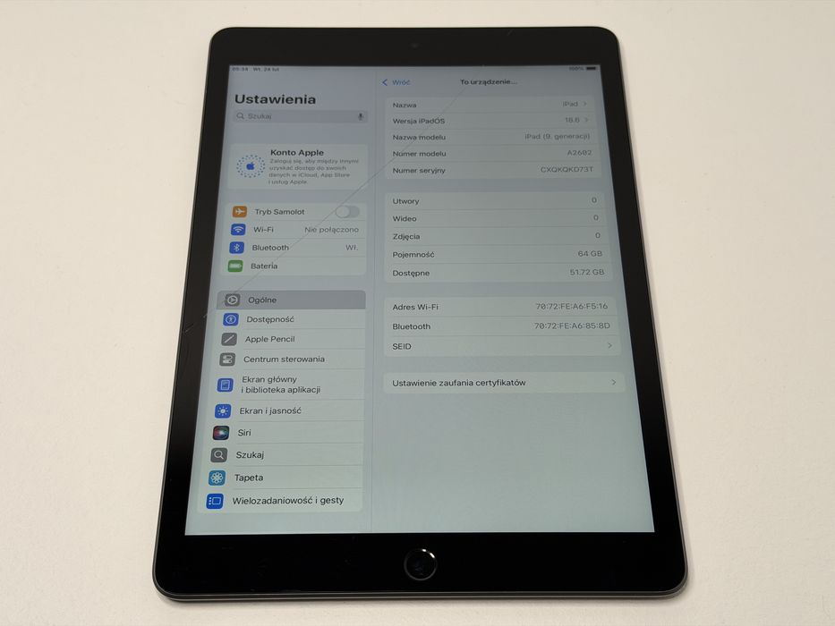iPad 9. gen. (A2602) - 64GB - faktura VAT 23%