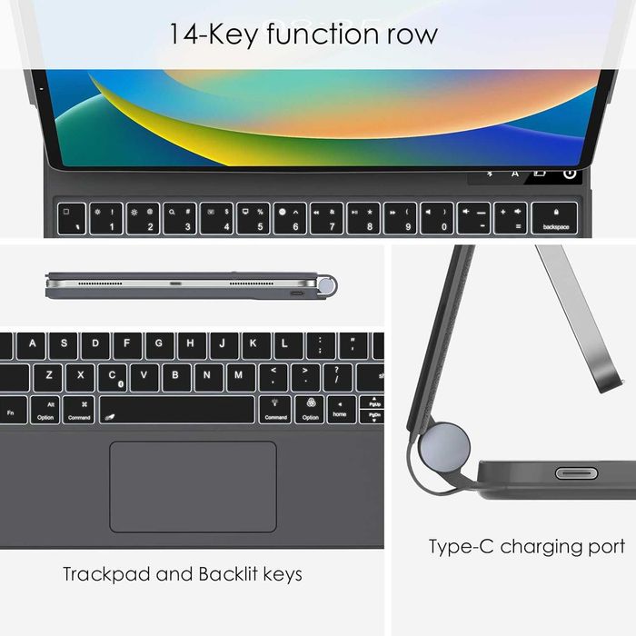 Etui WINCHKING z klawiaturą i touchpadem do iPad Air/Pro 12.9–13″