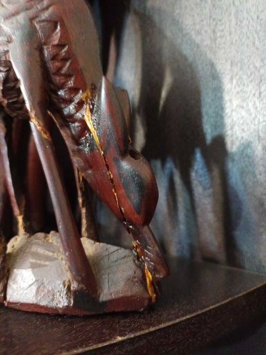 Conjunto Veados Esculpidos em Pau