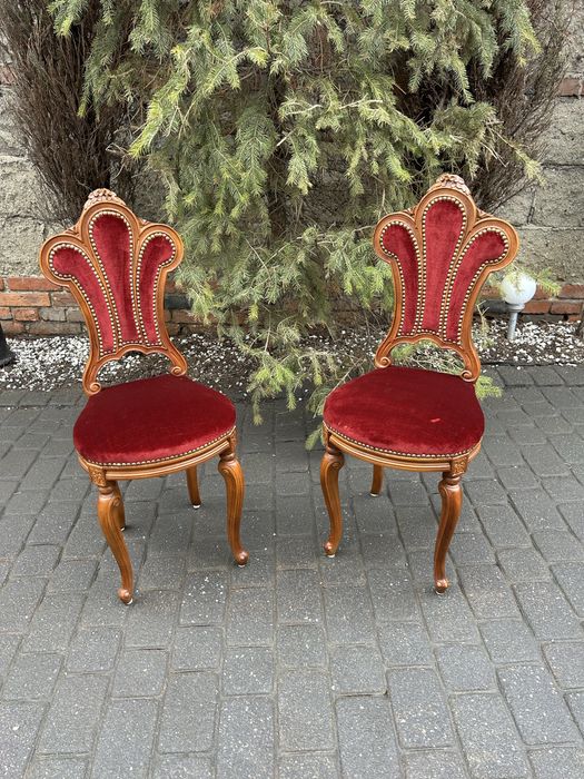 Stylowe Krzesła Ludwikowskie Krzesełko Ludwik Do Toaletki Lub Ozdobne