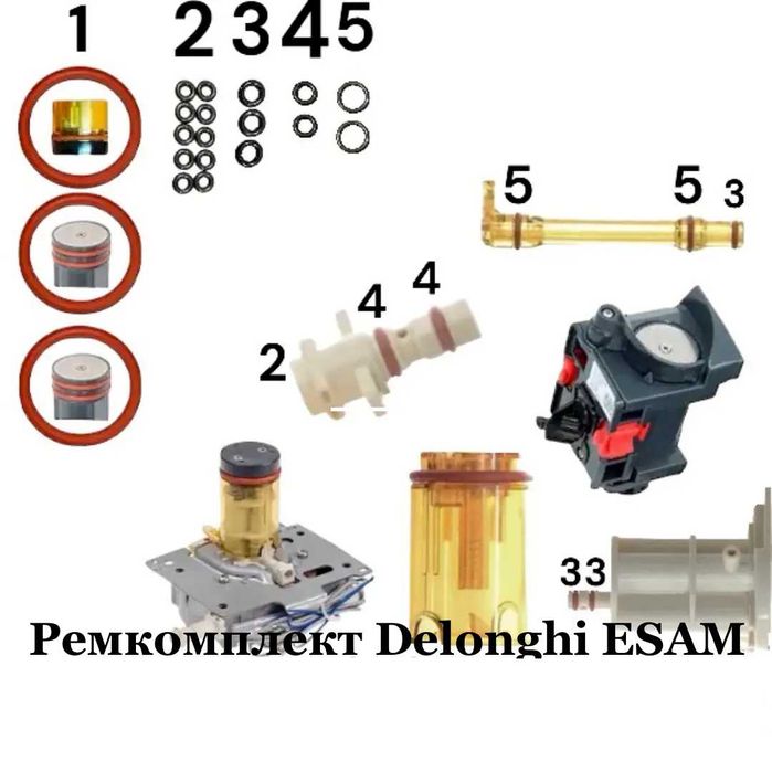Ремкомплект уплотнителей + смазка на кофемашину DeLonghi серии ESAM