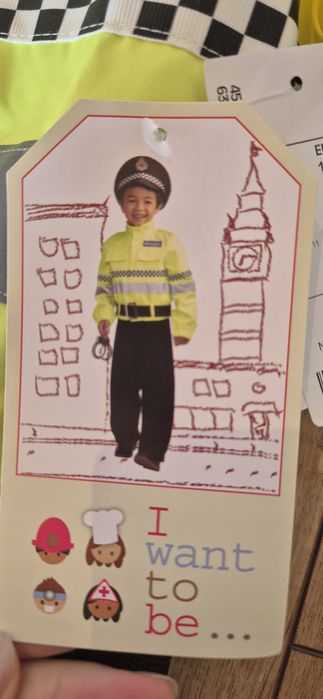 Strój karnawałowy Policjant czapka kajdanki rozm 104