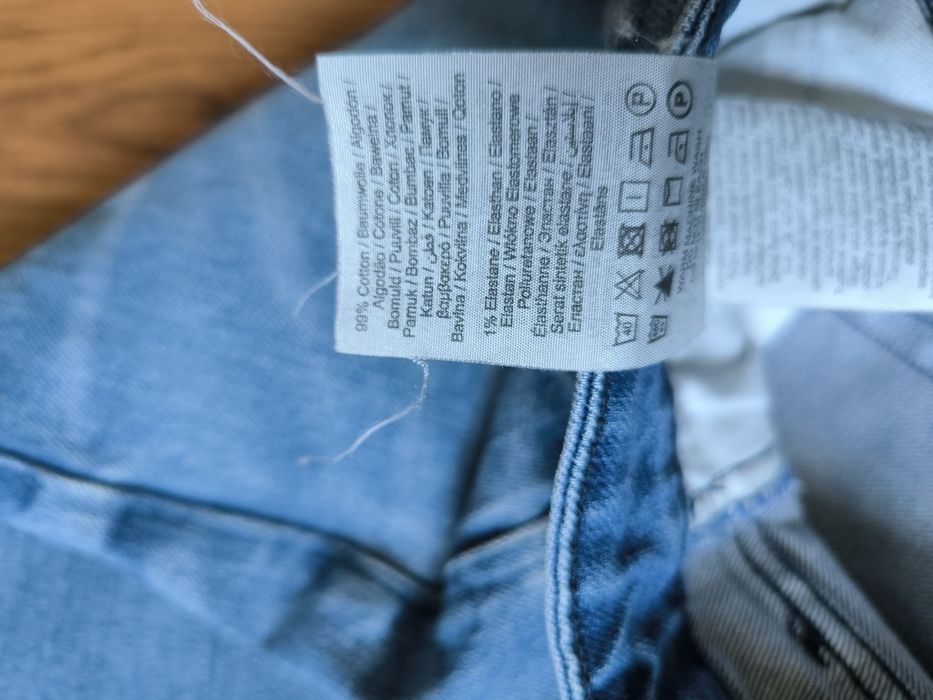 Jack & Jones jeansy męskie 30/34 slim fit niebieskie przecierane