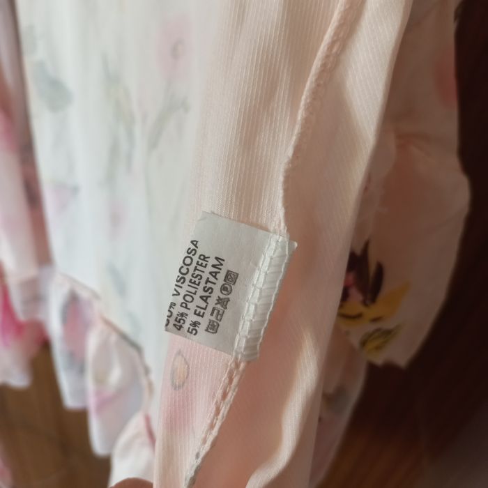 Sukienka szafrokowa w kwiaty nowa