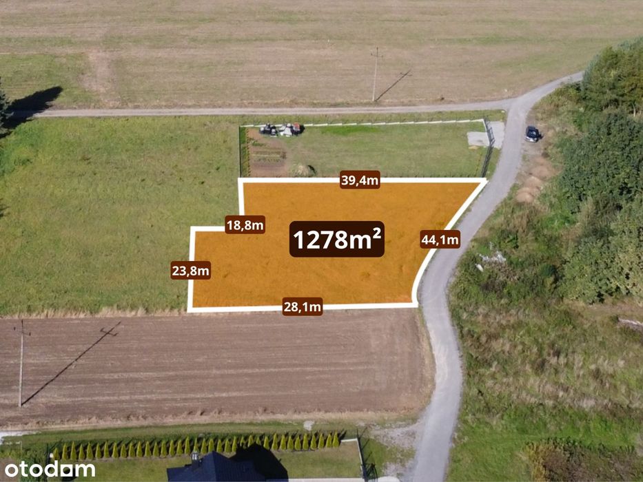 Działka z pozwoleniem na budowę  - 1278m² | Podgrodzie (gm. Dębica)