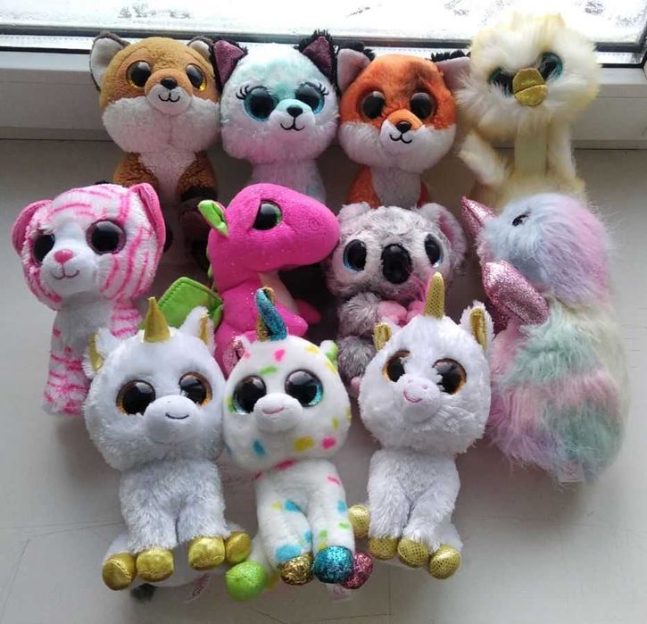 Ty мягкая игрушка глазастик животные разные