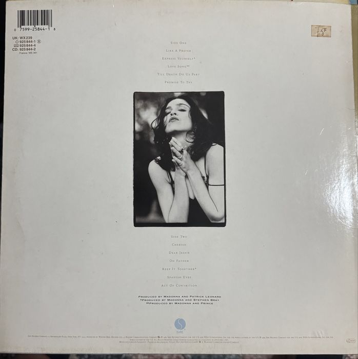 Madona - Like a prayer vinil 1989