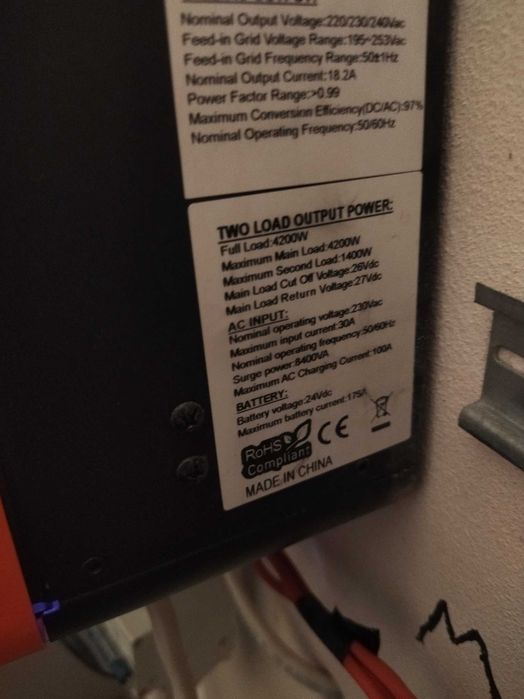 Комплект резервного живлення PowMr 24V 4.2кВт + Батарея LiFePO4 24V 140Ah
