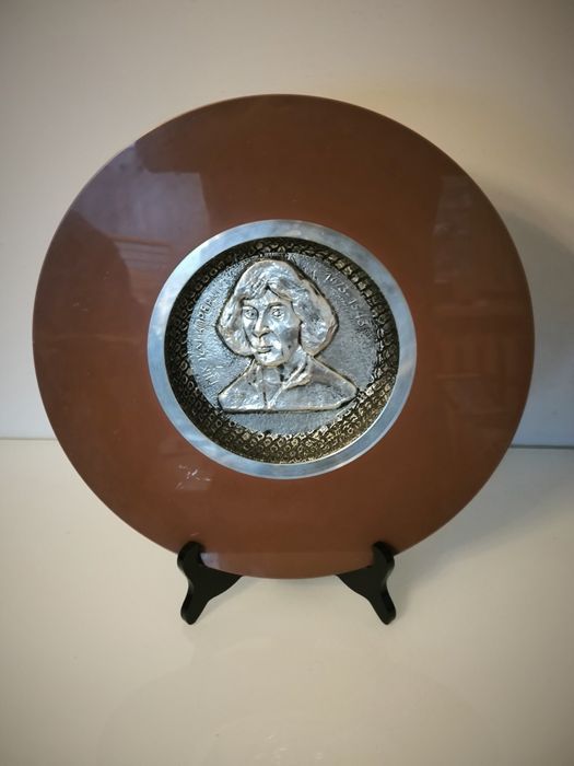 Talerz ozdobny Mikołaj Kopernik Spółdzielnia Wyspiańskiego Kraków PRL