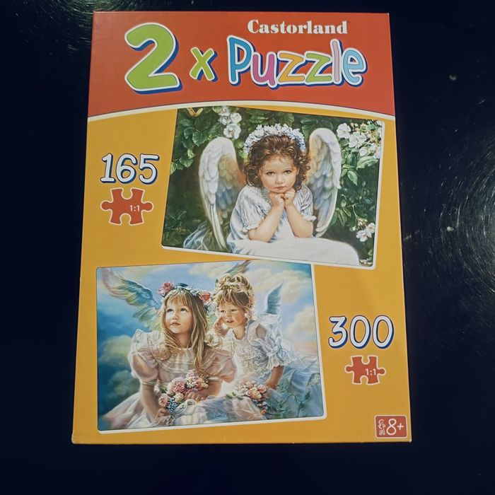 Zestaw Puzzli Castorland 2w1 – Aniołki 165 + 300 el – stan idealny