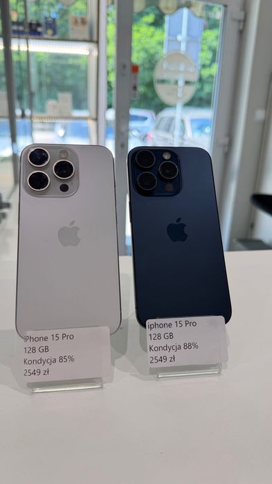 Telefon iPhone 15 Pro 128GB 89% 90 % Leszno Dworcowa Gwarancja Kolory