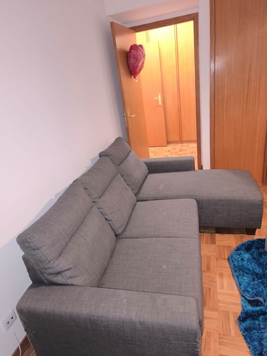 Sofá 3 lugares com chaise longue