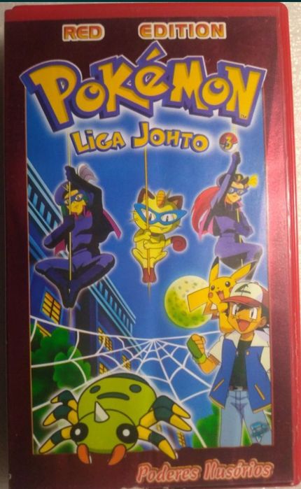 Antiga e rara cassete vhs Pokémon red edition