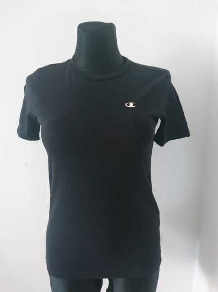 Damski czarny tshirt, koszulka Champion, r S