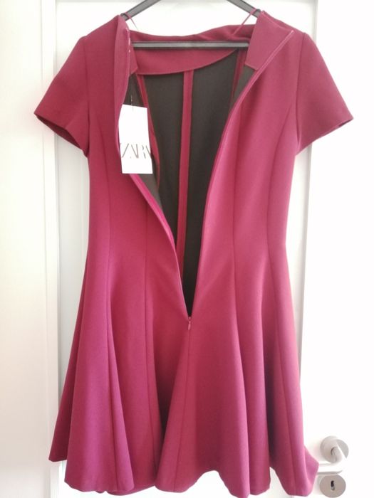 Vestido Zara Bordeaux S
