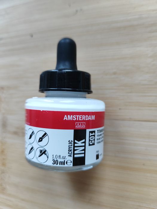 Tusz biały Amsterdam , raz uzywany