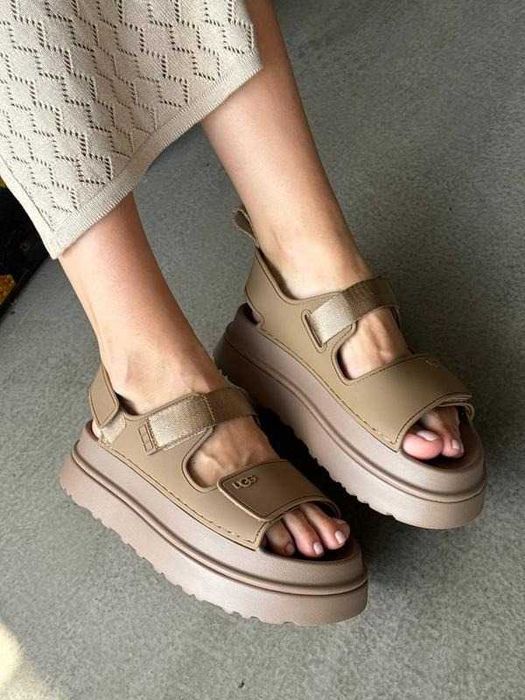 ‼️РОЗПРОДАЖ ‼️Оригінальні Босоніжки Ugg Goldenglow Sandals Brown /Босоножки Угги/Сандали Угг/Уггі