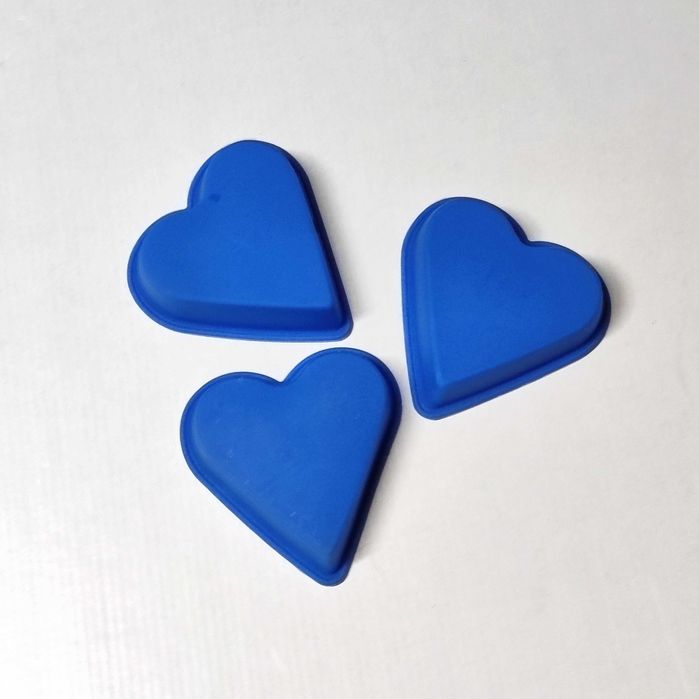 Forma silicone pequena forno coração bolachas pastelaria (3 uni)