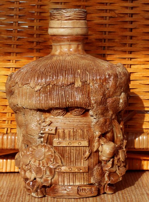 Декоративний подарунковий сервіз - глиняний графін з чарками