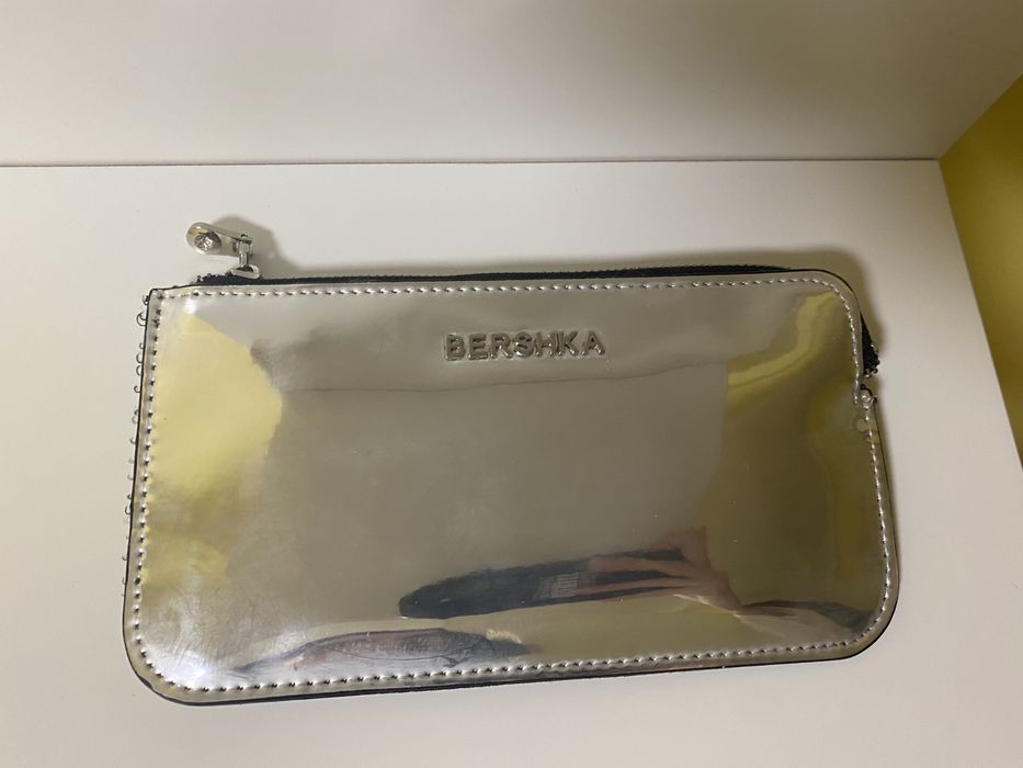 Bershka Silver Wallet with Mirror Effect64285166062466120