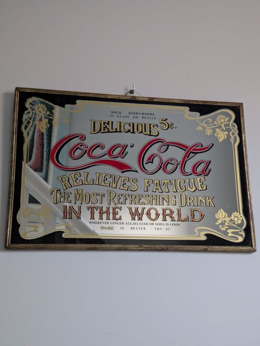 Kolekcjonerski szyld reklamowy Coca - Cola
