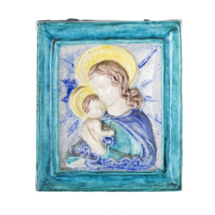 Faianças - Placa 'Nossa Senhora com menino'