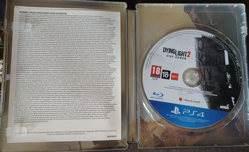 DYING LIGHT 2 Stay Human  Deluxe Edition + Steelbook na PS4 / Jak nowa