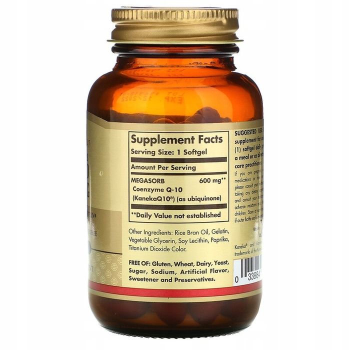 solgar megasorb coq-10 600 mg - koenzym q10 600 mg (30 kaps.)