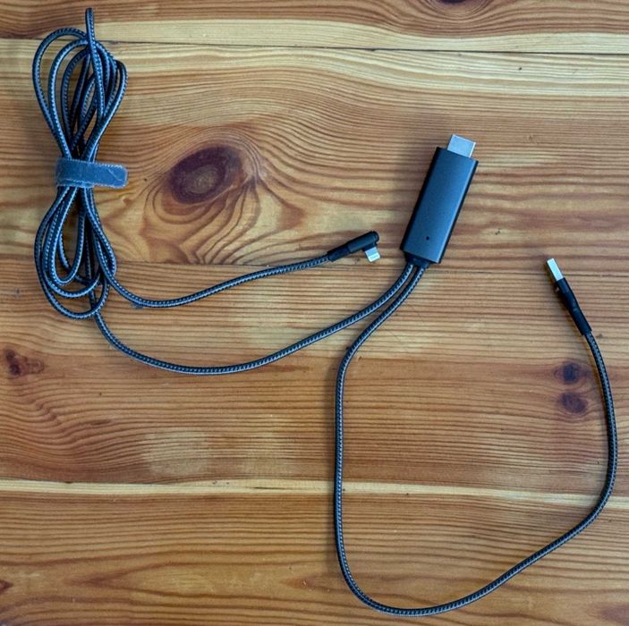 Kabel lightning - HDMI - USB A 2m