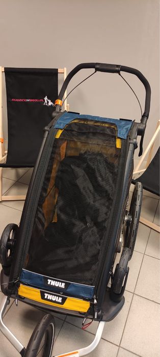 Thule Chariot Cross 1 Majolica Blue moskitiera z suwakiem do przyczepki rowerowej