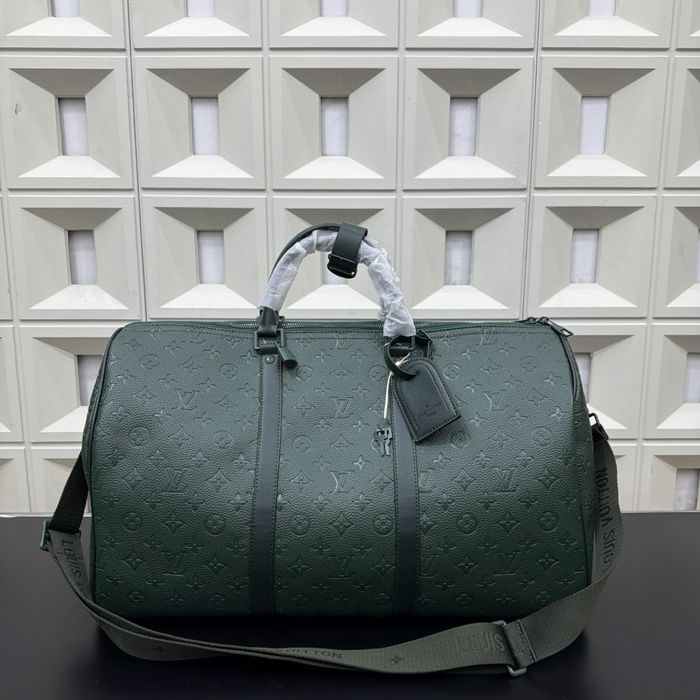 Louis Vuitton Keepall сумка зеланая кожаная спортивная дорожная