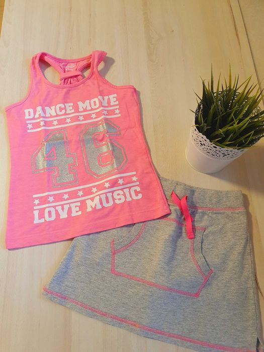 Saia-calção + t-shirt menina - 8 anos