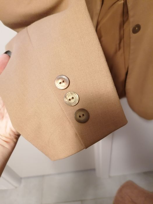 Brązowa karmelowa marynarka damska rozmiar 42