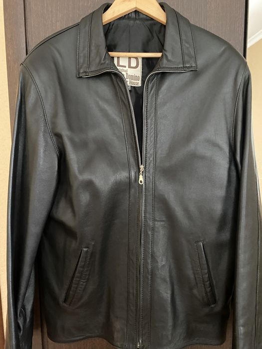 Куртка кожаная чёрная