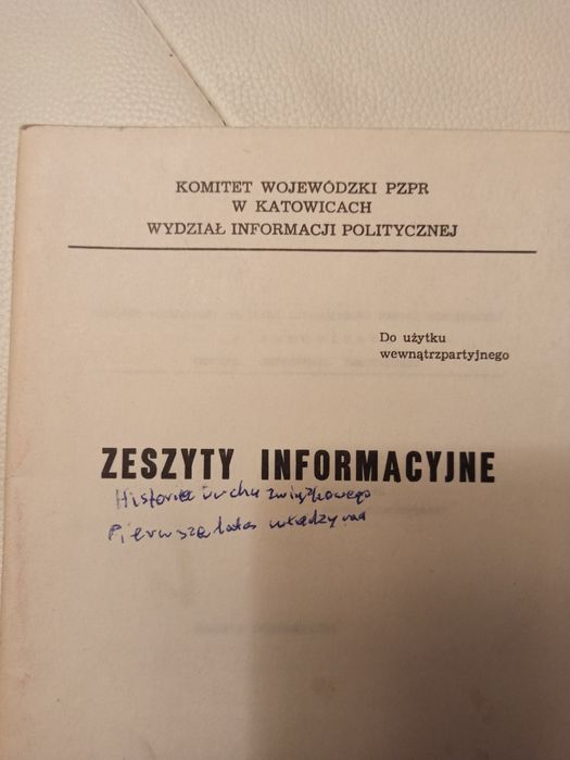 Zeszyty informacyjne PZPR