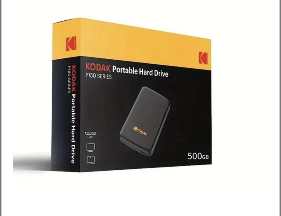 Зовнішній жорсткий диск Kodak 500GB HDD USB 3.0 | Для ПК, ноутбука, PS4/PS5