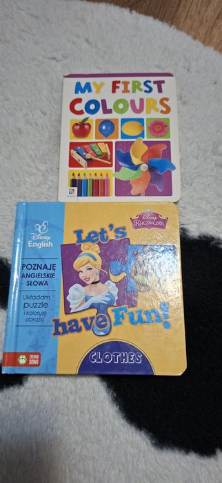 Książki książeczki 2 sztuki język angielski puzzle disney