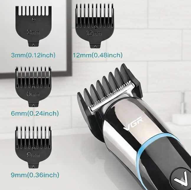 Машинка для стрижки тример VGR V-291 з LED-дисплеєм тиха робота