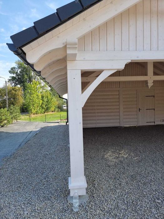 Wiata drewniana PREMIUM 7×10 m | Montaż | Drewno C24 | CNC