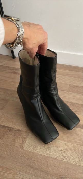 Botas da zara pretas em pele n.36