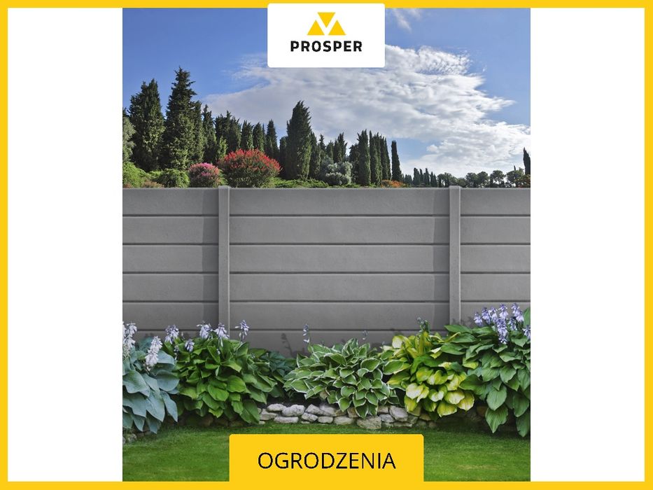 OGRODZENIA betonowe nowoczesne 1,5m ogrodzenie PALISADOWE