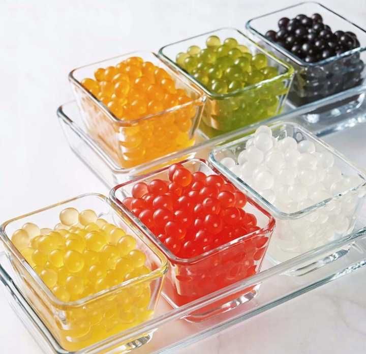 Bubble Tea pękające kulki owocowe molekularny popping boba 4 SMAKI