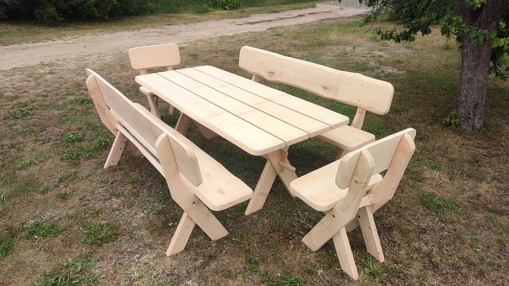 Meble Ogrodowe, Drewniane, Komplet, SZYBKI CZAS REALIZACJI *PRODUCENT*