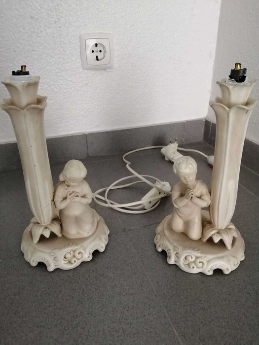 Par de candeeiros de mesa Vintage (muito raros)