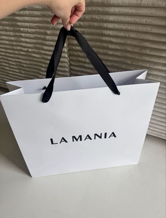 La Mania duża biała torba prezentowa oryginalna 52/45/16