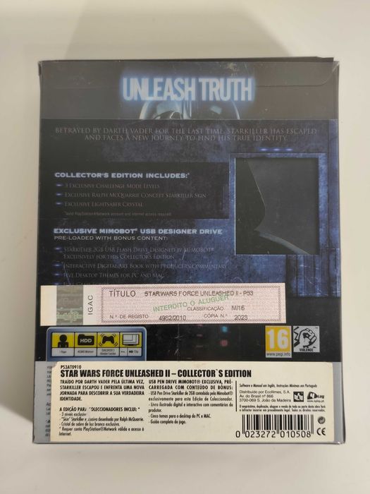 Star Wars Force Unleashed II Collectors Edition PS3