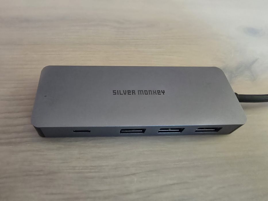 Silver Monkey SMA211 Adapter USB-C - HDMI, 3xUSB, USB-C, PD 100W